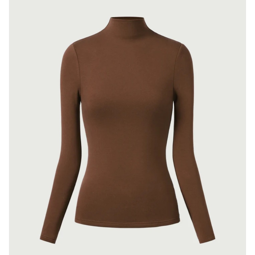 OGL Eco-Mousse® 3.0 Hip-Length Mockneck Top-Brushed Inside